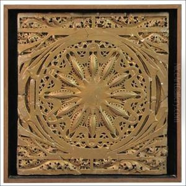 Architectural Element Wall Panel Oil Painting by Louis H. Sullivan