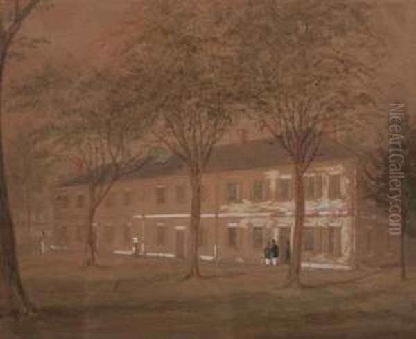 Barracks Building At West Point Oil Painting by Alfred, General Sully