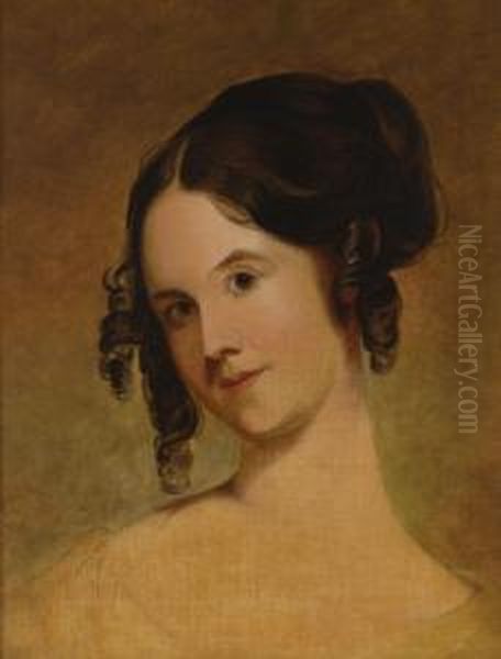 Portrait Of A Young Woman Oil Painting by Thomas Sully