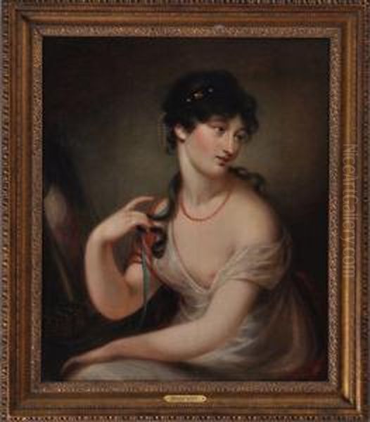 Portrait Of Fanny Eissler Oil Painting by Thomas Sully