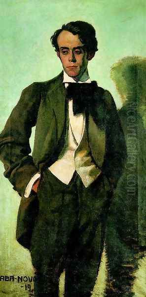 Idranyi Tibor arckepe, 1919 Oil Painting by Vilmos Aba-Novak