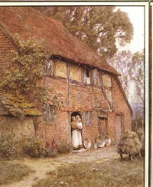 The Cottage with Beehives Oil Painting by Helen Mary Elizabeth Allingham