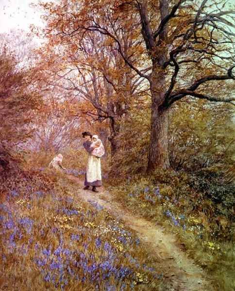 Bluebells Oil Painting by Helen Mary Elizabeth Allingham