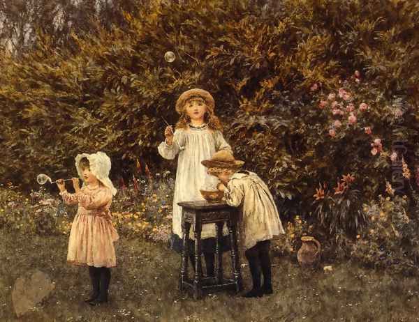 Bubbles Oil Painting by Helen Mary Elizabeth Allingham