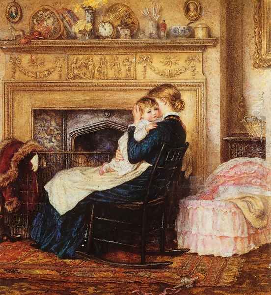 In the Nursery Oil Painting by Helen Mary Elizabeth Allingham