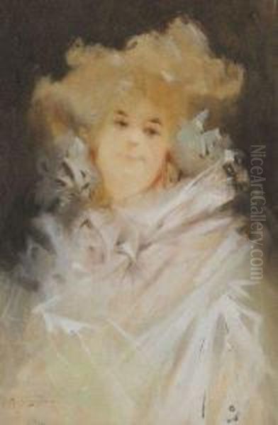 Jeune Femme Oil Painting by Ange Supparo