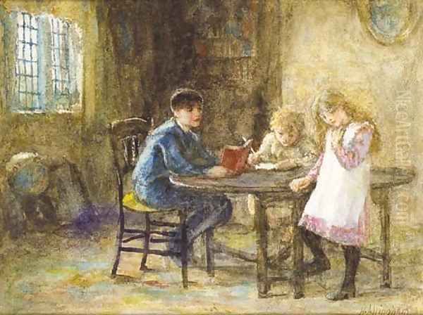 Lessons 2 Oil Painting by Helen Mary Elizabeth Allingham