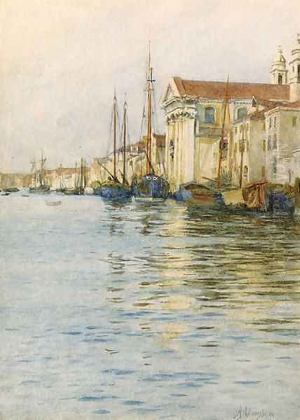 The Gesuati Church, on the Zattere, Venice, Italy Oil Painting by Helen Mary Elizabeth Allingham