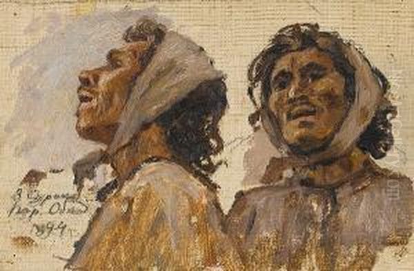 Character Study For The Conquest Of Siberia By Yermak Oil Painting by Vasilij Ivanovic Surikov