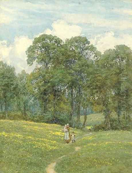 Returning home on a summer's day Oil Painting by Helen Mary Elizabeth Allingham