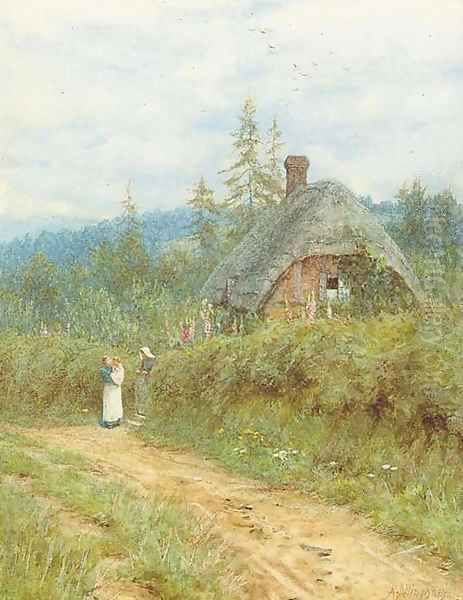 Cottage at Redlynch, Wiltshire Oil Painting by Helen Mary Elizabeth Allingham