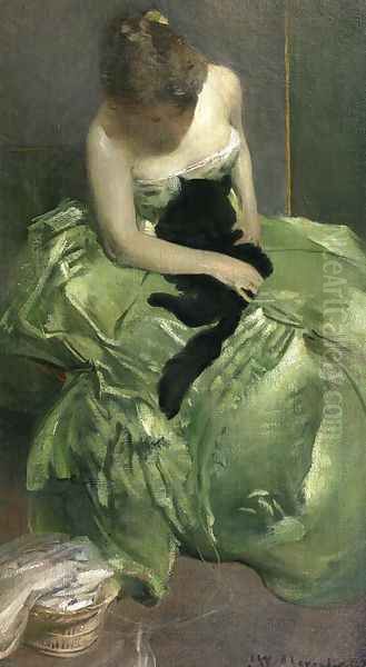 The Green Dress Oil Painting by John White Alexander