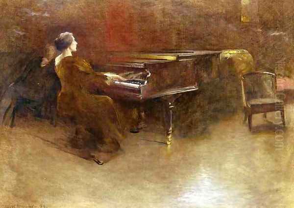 At the Piano Oil Painting by John White Alexander