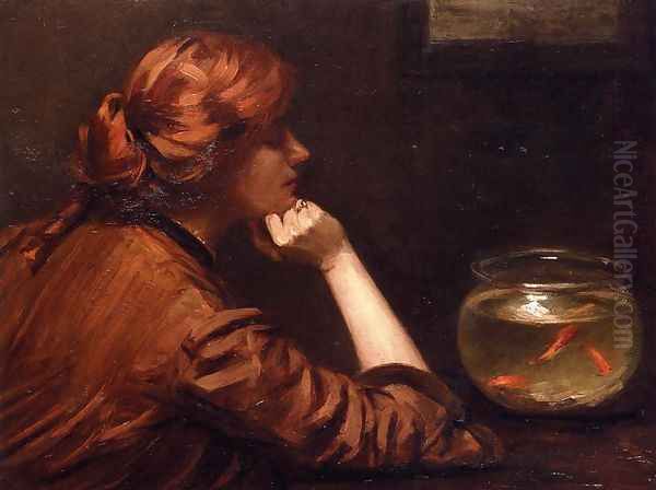 An Idle Moment Oil Painting by John White Alexander