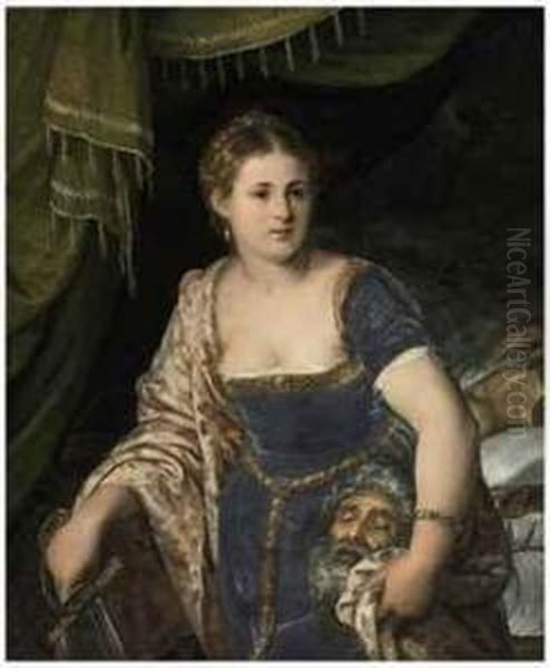 Judith With The Head Of Holofernes Oil Painting by Lambert Sustris