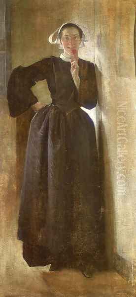 Josephine The Breton Maid Oil Painting by John White Alexander