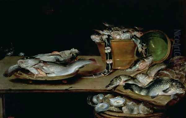 Still Life with Fish Oil Painting by Alexander Adriaenssen