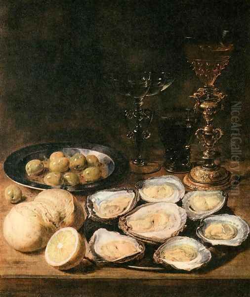 Still-Life with Oysters Oil Painting by Alexander Adriaenssen