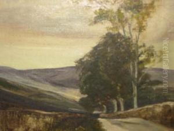 Road Down Wharfedale Oil Painting by Jane Sutherland