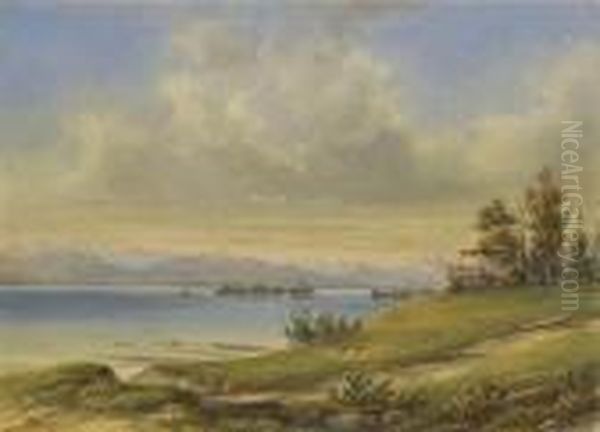 Possenhofen Oil Painting by Johann Sutterlin