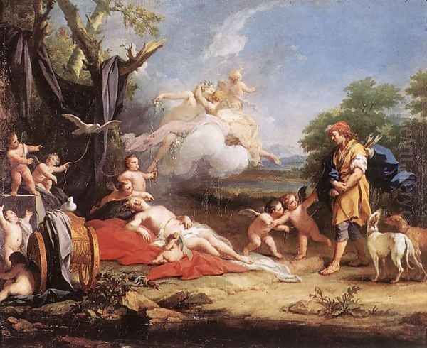 Venus and Adonis Oil Painting by Jacopo (Giacomo) Amigoni