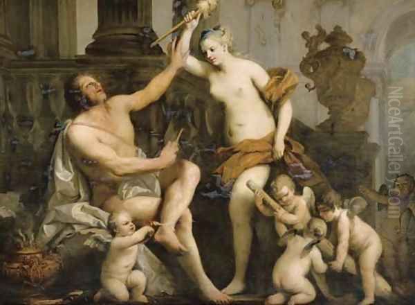 Hercules and Omphale Oil Painting by Jacopo (Giacomo) Amigoni