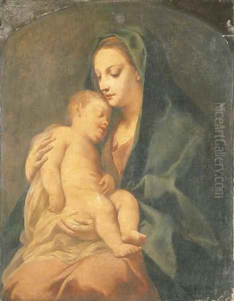 The Madonna and Child Oil Painting by Jacopo (Giacomo) Amigoni