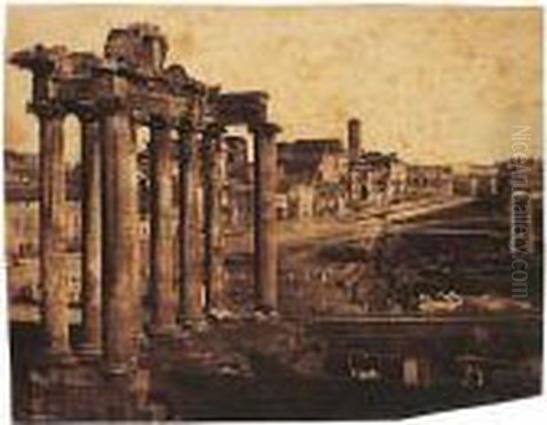 The Roman Forum Oil Painting by Thomas Sutton