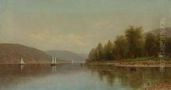 Hudson River Oil Painting by Henry Suydam