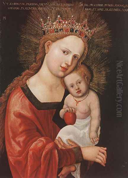 Mary with the Child 1520 Oil Painting by Albrecht Altdorfer