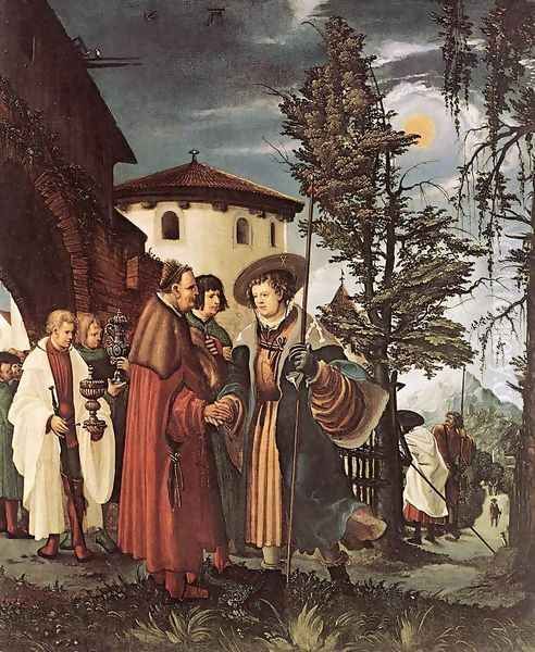 St Florian Taking Leave of the Monastery 1530 Oil Painting by Albrecht Altdorfer