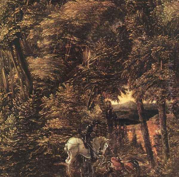 Saint George in the Forest 1510 Oil Painting by Albrecht Altdorfer