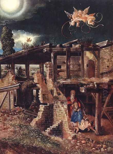 Nativity 1513 Oil Painting by Albrecht Altdorfer