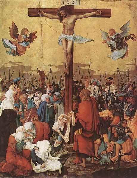 Christ on the Cross 1520 Oil Painting by Albrecht Altdorfer