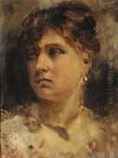 Ritratto Femminile Oil Painting by Pavel Alexandrovich Svedomskij