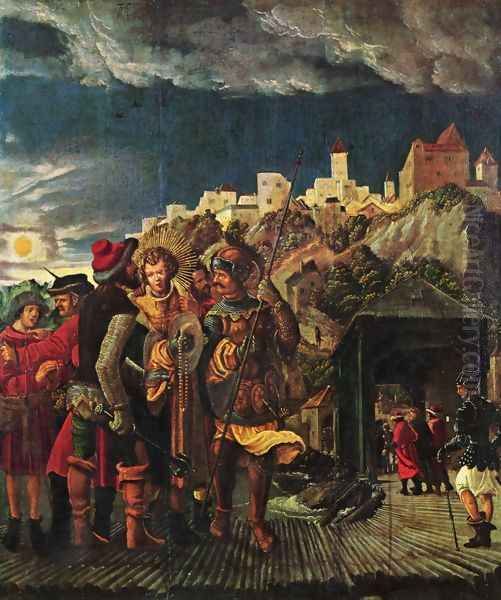 Legend of St. Florian, scene of St. Florian's capture Oil Painting by Albrecht Altdorfer