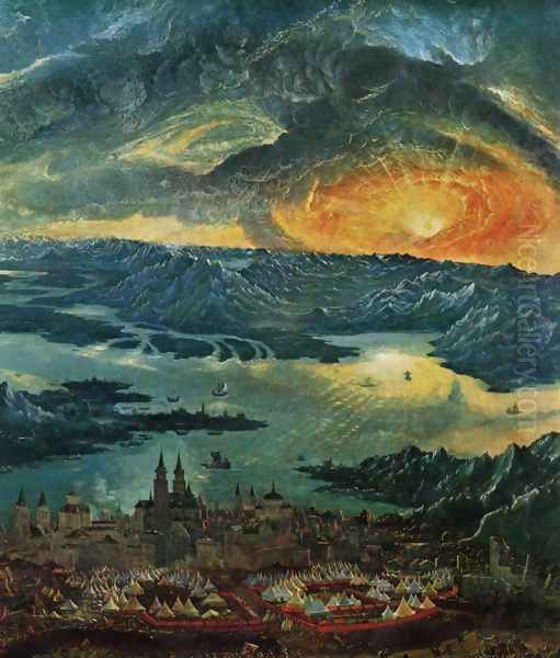 The Battle of Alexander at Issus (detail 5) Oil Painting by Albrecht Altdorfer