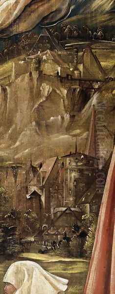 Christ on the Cross between Mary and St John (detail 2) Oil Painting by Albrecht Altdorfer