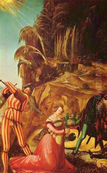 Decapitation of St. Catherine Oil Painting by Albrecht Altdorfer