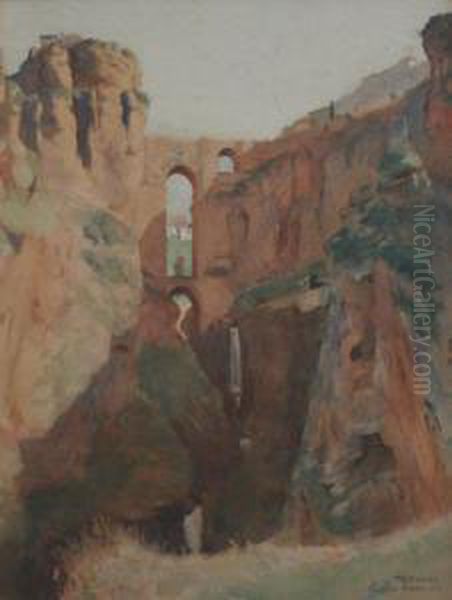 Ronda Oil Painting by Frederick George Swaish