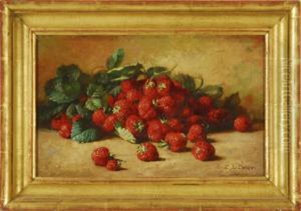 Still Life Of Strawberries Oil Painting by Emma Levina Swan