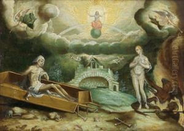 Il Giudizio Universale Oil Painting by Jakob Isaaksz Swanenburgh