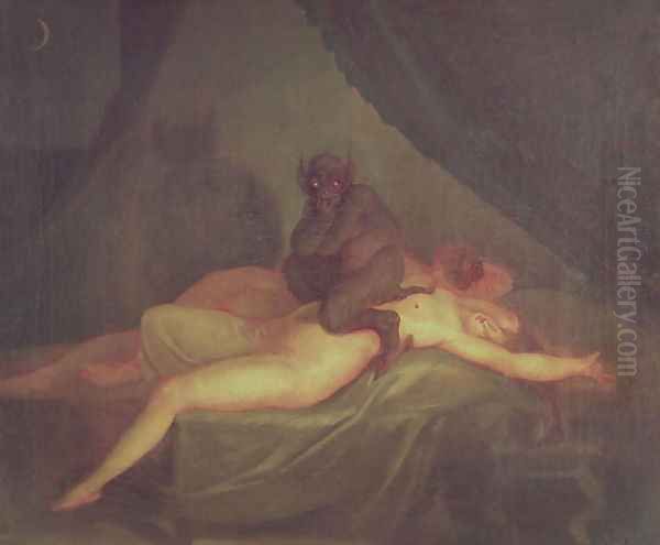 Nightmare 1800 Oil Painting by Nicolai Abraham Abildgaard