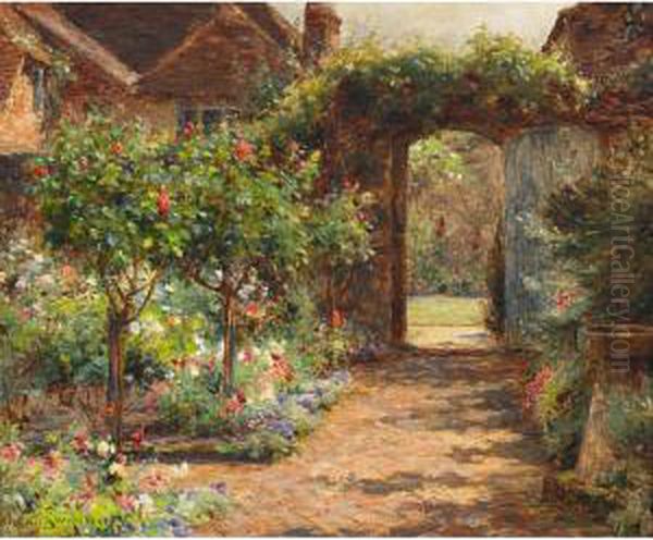 The Garden Path Oil Painting by Harold Swanwick