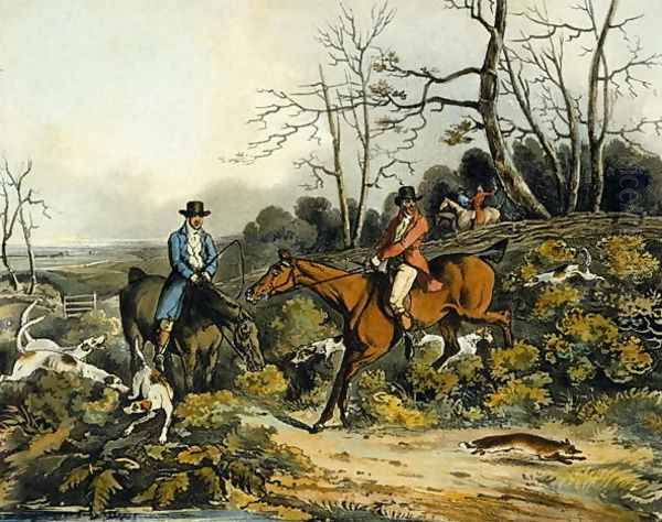 Breaking Cover, from 'Fox Hunting', engraved by Thomas Sutherland Oil Painting by Henry Thomas Alken