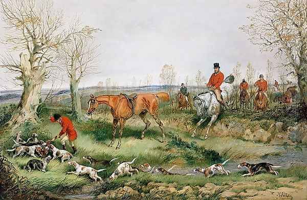 Hunting Scene Oil Painting by Henry Thomas Alken