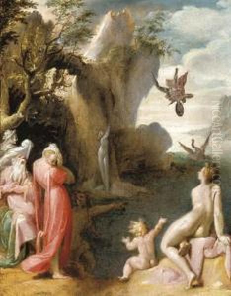 Perseus And Andromeda Oil Painting by Gerrit Pietersz. Sweelinck