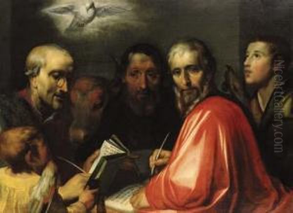 The Four Evangelists Oil Painting by Gerrit Pietersz. Sweelinck