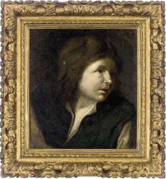 Portrait Of A Boy, Bust-length, In A Black Coat Oil Painting by Michiel Sweerts