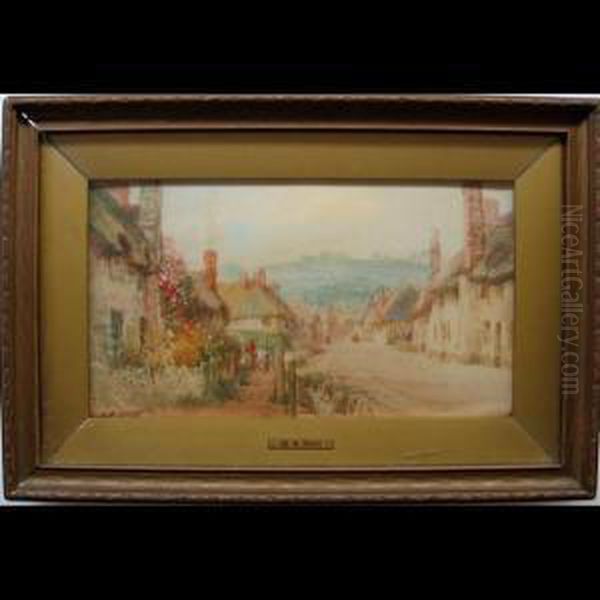 Town Scene Oil Painting by Walter Henry Sweet